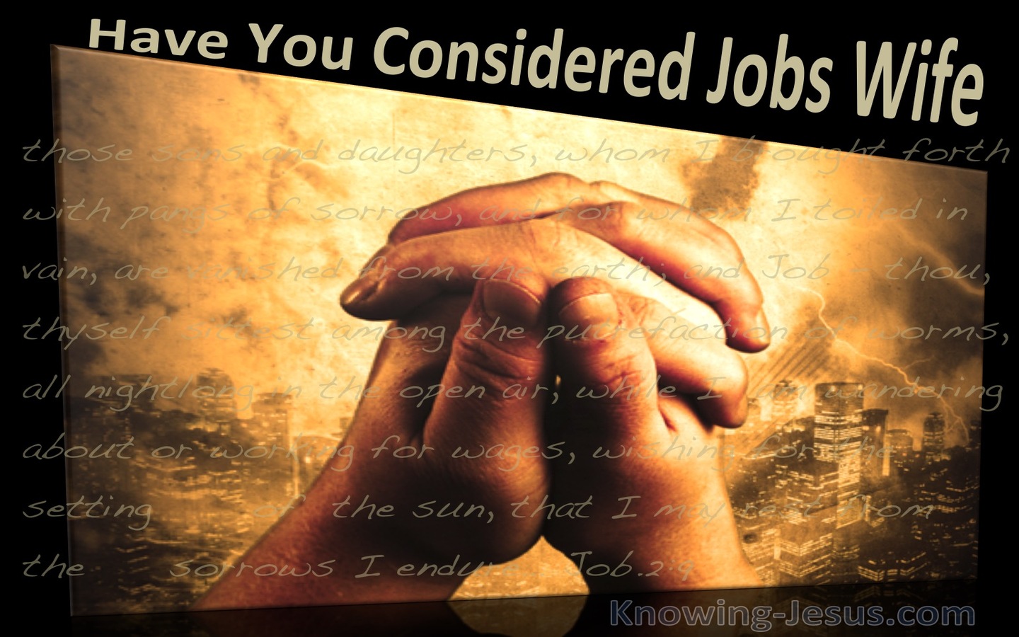 Job:2:9 Have You Considered Job's Wife (devotional)02-03 (black)